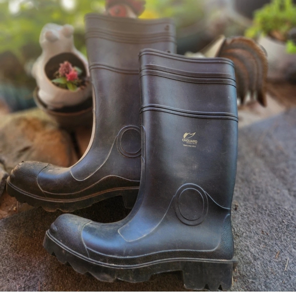Black Knee-High Waterproof Rain & Snow Boots